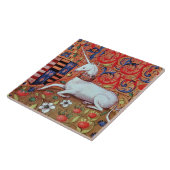 ユニコーンと中世ファンタジーの花,フローラモチーフ タイル (側面)