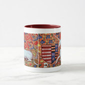 ユニコーンと中世ファンタジーの花,フローラモチーフ マグカップ (中央)