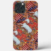 ユニコーンと中世ファンタジーの花,フローラモチーフ Case-Mate iPhoneケース (裏面)