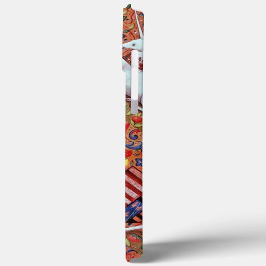 ユニコーンと中世ファンタジーの花，フローラモチーフ Case-Mate iPhoneケース (裏面 / 左)