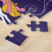 ユニコーンと傘のお洒落マンガアート ジグソーパズル (側面)