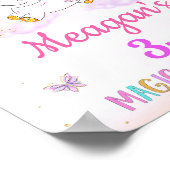 ユニコーンと妖精を歓迎パーティーサイン魔法パーティー ポスター (角)