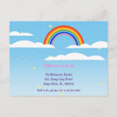 ユニコーンと妖精魔法誕生日パーティー インビテーションポストカード (裏面)