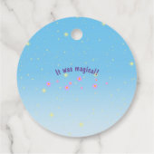 ユニコーンと妖精魔法誕生日パーティー フェイバータグ (裏面)