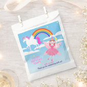 ユニコーンと妖精魔法誕生日パーティー フェイバーバッグ (クリップ留めされた状態)