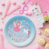 ユニコーンと妖精魔法誕生日パーティー ペーパープレート (パーティー)