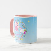 ユニコーンと妖精魔法誕生日パーティー マグカップ (正面左)