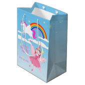 ユニコーンと妖精魔法誕生日パーティー ミディアムペーパーバッグ (裏面アングル)