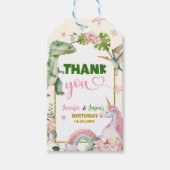 ユニコーンと恐竜の共同兄弟姉妹ギフトラベル ギフトタグ (正面)