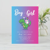 ユニコーンと恐竜の性別リビール招待状3 招待状 (スタンド正面)