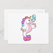 ユニコーンと水の泡.PNG ポストカード (正面/裏面)