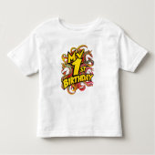 ユニコーンと私の1歳の誕生日 トドラーTシャツ (正面)