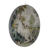 ユニコーンと若い女性(Domenicino) ダーツボード (正面左)