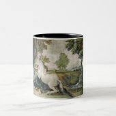 ユニコーンと若い女性(Domenicino) ツートーンマグカップ (中央)