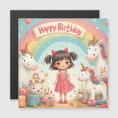 ユニコーンと虹の女の子の誕生日 (正面/裏面)