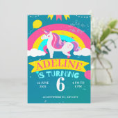 ユニコーンと虹の誕生日 招待状 (スタンド正面)