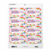 ユニコーンと虹ラベル ラベル (フルシート)