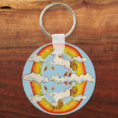 ユニコーンと虹 キーホルダー (正面)