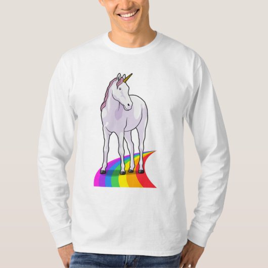 ユニコーンと虹 Tシャツ (正面)