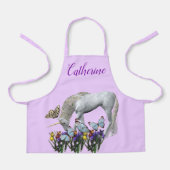 ユニコーンと蝶の動物 エプロン (正面)