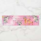 ユニコーンと蝶の水色ピンク ペットボトルラベル (シングルラベル)