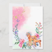 ユニコーンと蝶の魔法の空白の enchanted カード (正面)