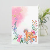 ユニコーンと蝶の魔法の空白の enchanted カード (スタンド正面)