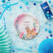 ユニコーンと蝶の魔法の赤ちゃんシャワーテーマ ペーパープレート (パーティー)