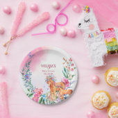 ユニコーンと蝶の魔法の赤ちゃんシャワーテーマ ペーパープレート (パーティー)