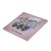 ユニコーンと蝶パーソナライズされた タイル (側面)