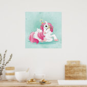 ユニコーンと赤ちゃんウサギのポスター ポスター (キッチン)