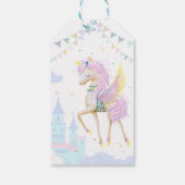 ユニコーンと赤ちゃんシャワーのためのギフトラベル。 ギフトタグ (裏面)