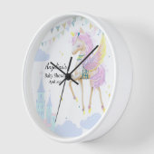 ユニコーンと赤ちゃんシャワーのための壁時計。 壁時計 (傾斜)