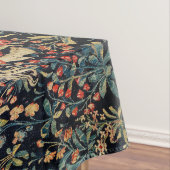 ユニコーンと鹿、花、森林動物のフローラ テーブルクロス (インサイチュ)