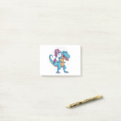 ユニコーンとT-レックス ポストイット (デスク上)