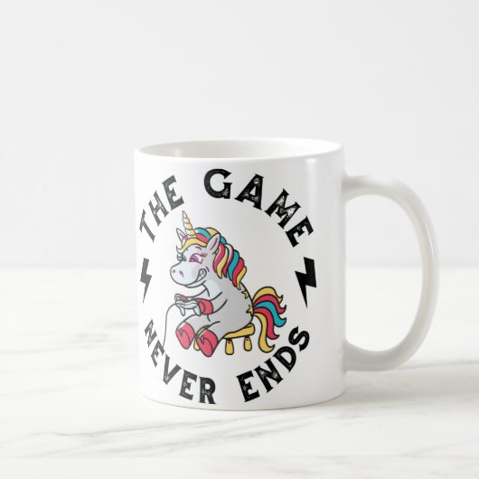 ユニコーンにとってゲームは終わらない コーヒーマグカップ (右)