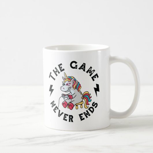 ユニコーンにとってゲームは終わらない コーヒーマグカップ (右)