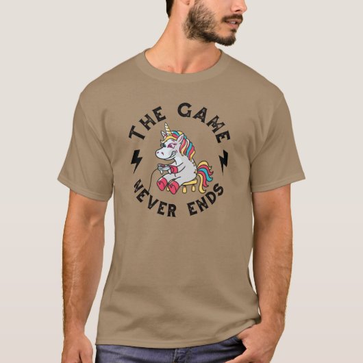 ユニコーンにとってゲームは終わらない Tシャツ (正面)
