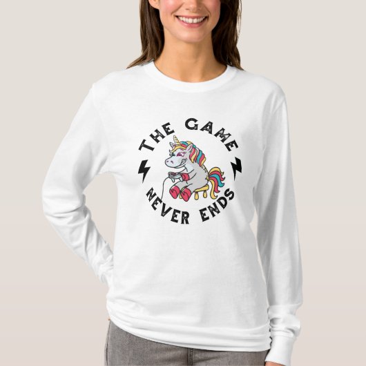 ユニコーンにとってゲームは終わらない Tシャツ (正面)