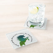 ユニコーンになれないなら、いつも自分でいてね。 ガラスコースター (アングル)