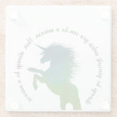 ユニコーンになれないなら、いつも自分でいてね。 ガラスコースター (裏面)