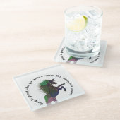 ユニコーンになれないなら、いつも自分でいてね。 ガラスコースター (アングル)