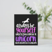 ユニコーンになれないなら、いつも自分でいてね ポストカード (スタンド正面)