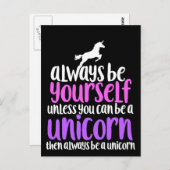 ユニコーンになれないなら、いつも自分でいてね ポストカード (正面/裏面)