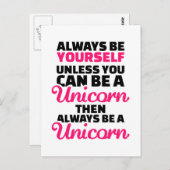 ユニコーンになれないなら、いつも自分でいてね ポストカード (正面/裏面)