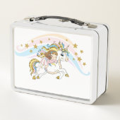 ユニコーンにまたがるメタルランチボックス メタルランチボックス (裏面)