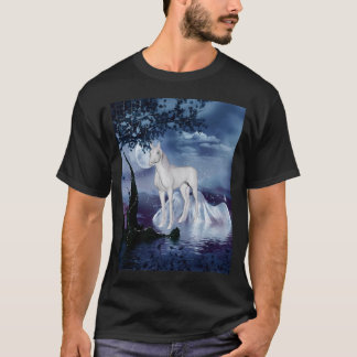 ユニコーンによっては紫色の開花した鬣1が夢を見ます Tシャツ