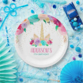 ユニコーンによっては誕生日のベビーシャワーの紙皿が夢を見ます ペーパープレート (パーティー)