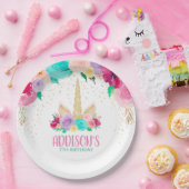 ユニコーンによっては誕生日のベビーシャワーの紙皿が夢を見ます ペーパープレート (パーティー)