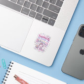ユニコーンにハートを奪われたユニコーン オリジナル シール (ノートパソコンとiPhone)